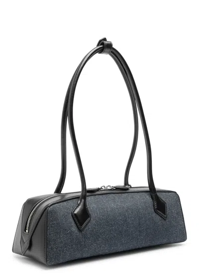Alaïa Le Teckel Medium Shoulder Bag In Goatskin In Denim