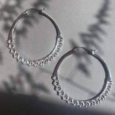 Astor & Orion Calla Hoops In Silver