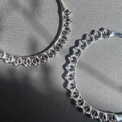 Astor & Orion Calla Hoops In Silver