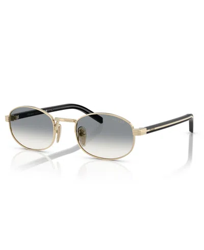 Prada Pr B53s Zvn02c 49mm Womens Oval Sunglasses In Pale Gold