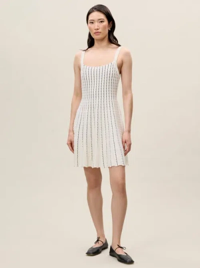Rebecca Taylor Dorothy Knit Mini Dress In Ivory In Neutral