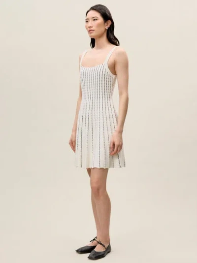 Rebecca Taylor Dorothy Knit Mini Dress In Ivory In Neutral