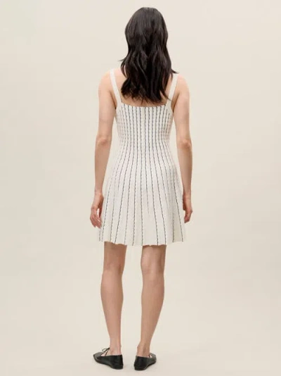 Rebecca Taylor Dorothy Knit Mini Dress In Ivory In Neutral