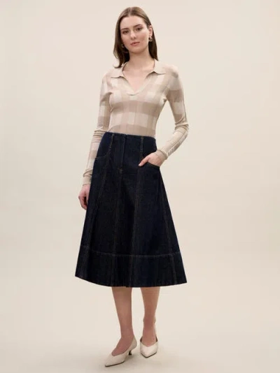 Rebecca Taylor Sheer Knit Sweater In Sand Multi In Brown