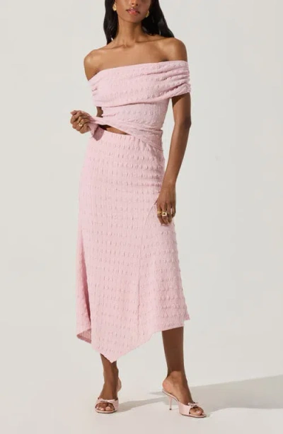 Astr The Label Smock Asymmetric Skirt In Pink