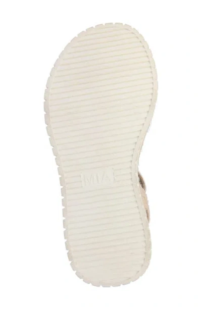 Mia Women's Yanis Round Toe Wedge Sandals In Gold