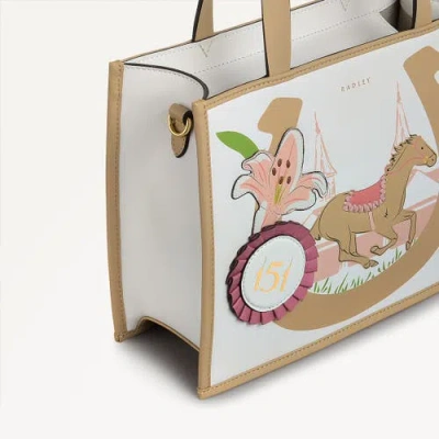 Radley Kentucky Derby Spring 2025 Small Open Top Satchel Bag In Chalk