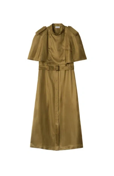 Burberry Midikleid Im Trenchcoat-stil In Brown