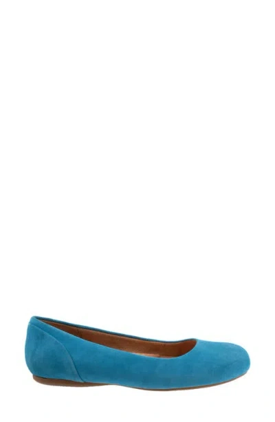 Softwalk Extra Wide Width Sonoma Ballet Flat In Blue