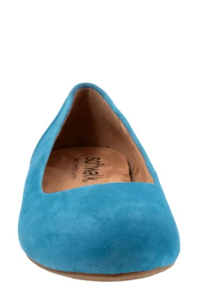 Softwalk Extra Wide Width Sonoma Ballet Flat In Blue