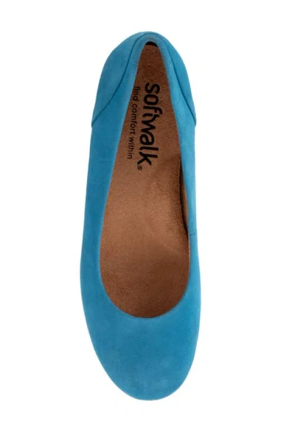 Softwalk Extra Wide Width Sonoma Ballet Flat In Blue