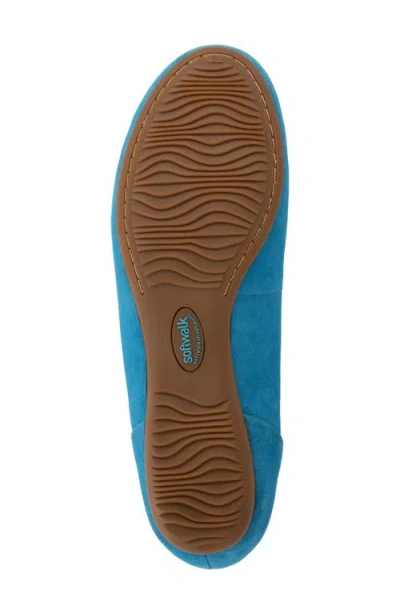 Softwalk Extra Wide Width Sonoma Ballet Flat In Blue
