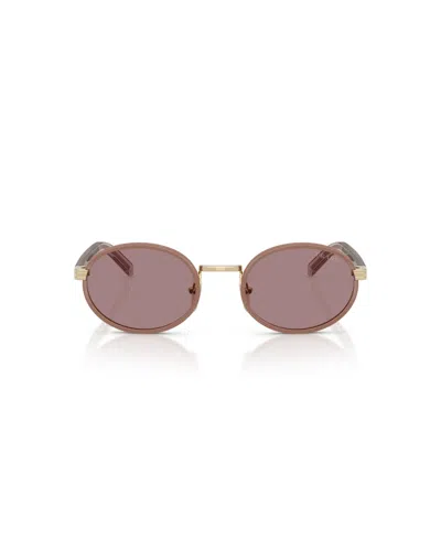 Prada Woman Sunglass Pr B56s In Light Purple Brown
