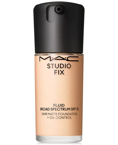 Mac Studio Fix Fluid Spf 15 24hr Matte Foundation + Oil Control, 1 Oz. In Nw15 (light Beige With Neutral Undertone