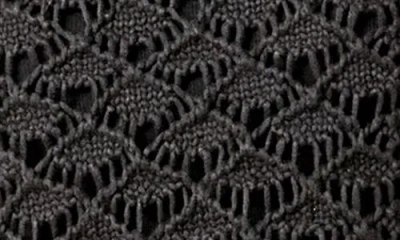 English Factory Open Knit Sleeveless Sweater In Black