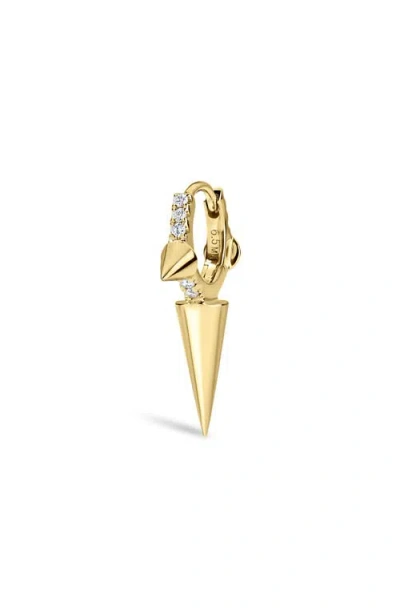 Maria Tash Tripe Spike Diamond Earring In Yellow Gold | ModeSens