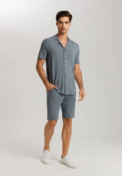 Hanro Casuals Soft Drawstring Shorts In Blue