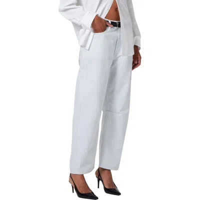 Citizen Of Humanity Miro Rework Relaxed Jeans In Marine Stripe In White