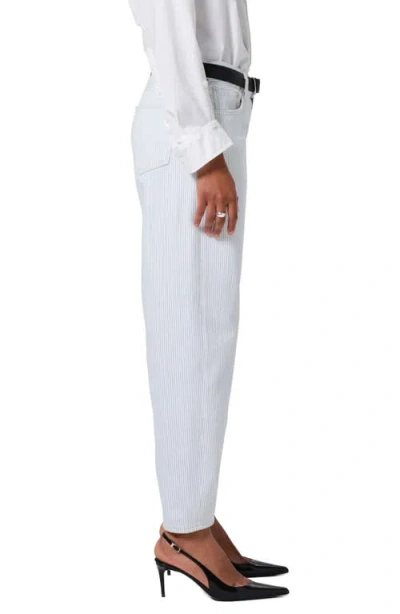 Citizen Of Humanity Miro Rework Relaxed Jeans In Marine Stripe In White