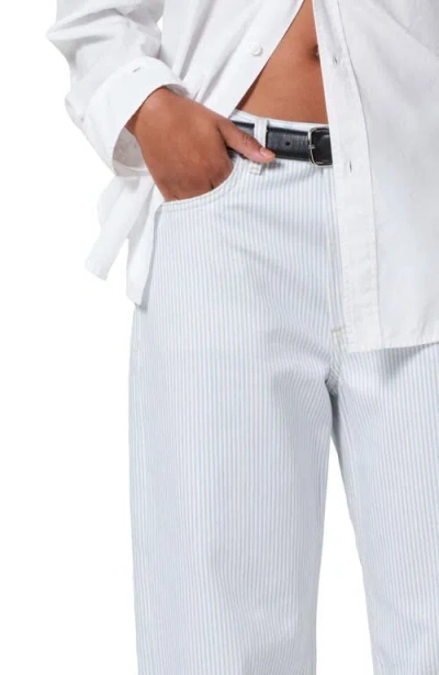 Citizen Of Humanity Miro Rework Relaxed Jeans In Marine Stripe In White