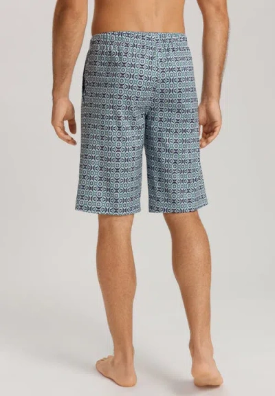 Hanro Night And Day Drawstring Cotton Shorts In Blue