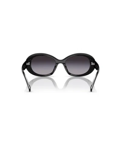 Tory Burch 53mm Gradient Oval Sunglasses In Black