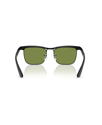 Ray Ban Sunglasses Unisex Wayfarer Deluxe - Matte Black Frame Green Lenses 56-18 In Matt Schwarz