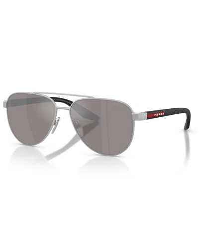 Prada Linea Rossa Man Sunglass Ps A52s In Gray