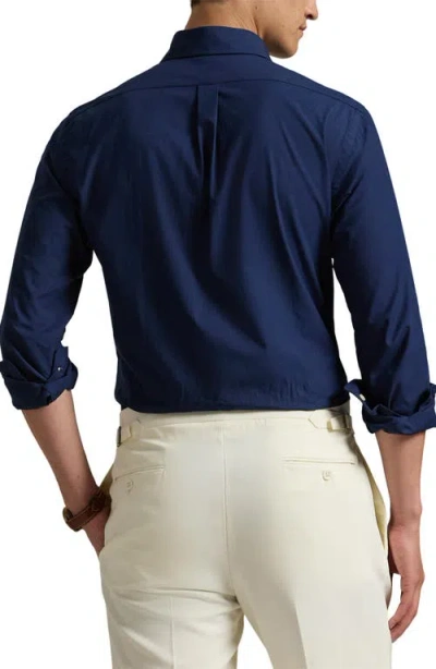 Polo Ralph Lauren Cotton Sport Shirt In Newport Navy