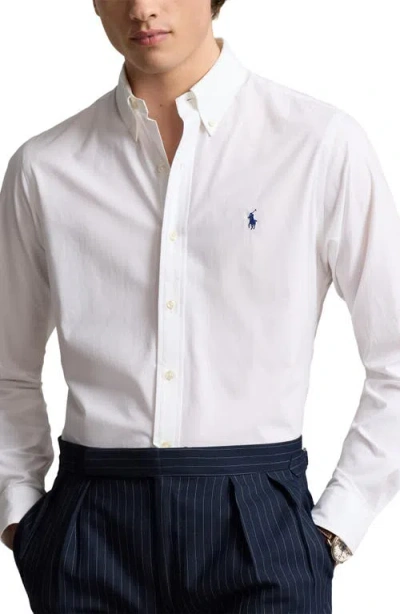 Polo Ralph Lauren Classic Pony Logo Oxford Shirt In White