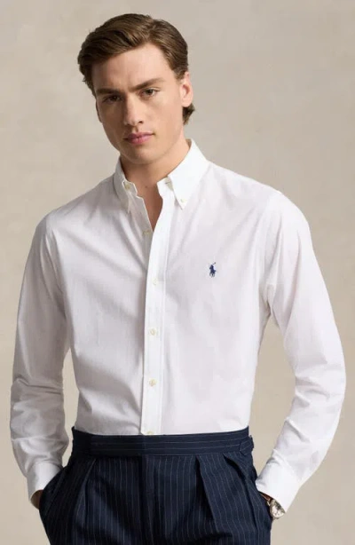 Polo Ralph Lauren Classic Pony Logo Oxford Shirt In White