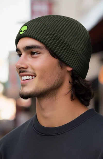 Dalix Alien Watch Cap In Olive
