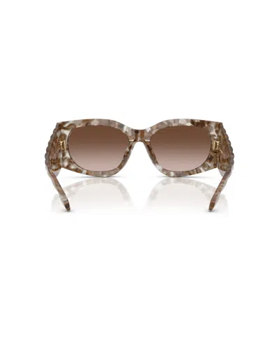 Tory Burch Kira 56mm Rectangular Sunglasses In Brown