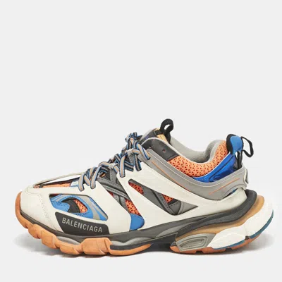 Pre-owned Balenciaga Multicolor Mesh And Synthetic Leather Track 2 Low Top Sneakers Size 39