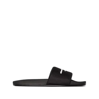 Shop Alexander Wang Black Slippers