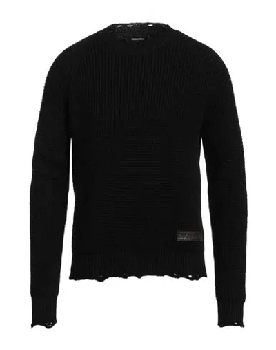 Dsquared2 Man Sweater Black Size L Wool In Black