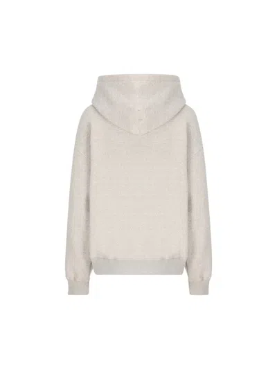 Jil Sander Grey Cotton Hoodie In Gray