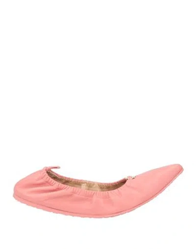 Gianvito Rossi Woman Ballet Flats Antique Rose Size 12 Leather In Pink