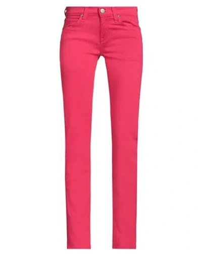 Lee Woman Jeans Fuchsia Size 26w-l33 Cotton, Polyester, Elastane In Pink