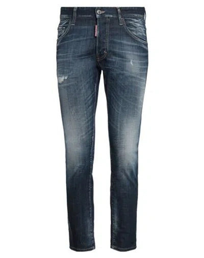 Dsquared2 Waist Belt Loops Skinny Jeans In Blue