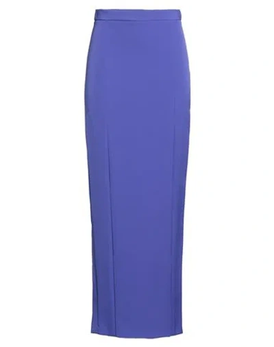 Silence Limited Woman Maxi Skirt Purple Size M Pes, Elastane In Purple