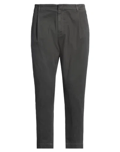 Dondup Man Pants Charcoal Size 35 Cotton, Elastane In Grey