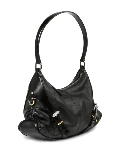 Givenchy Strap Buckle D-ring Shoulder Bag In Black