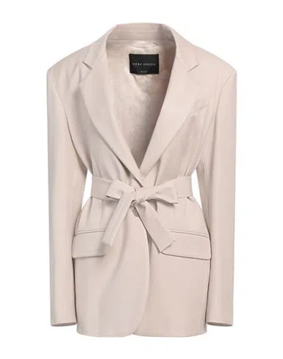 Hebe Studio Woman Blazer Beige Size 4 Polyester, Viscose, Elastane