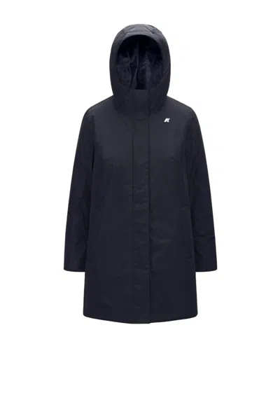 K-way Sophie  Micro Ripstop Marmotta In Blue Blu E Verdi