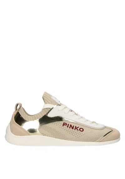 Pinko Sneakers Basses En Maille Avec Empiècements Effet Miroir In Multicolor