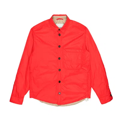 T Coat Over Shirt Feather Jacket In Red