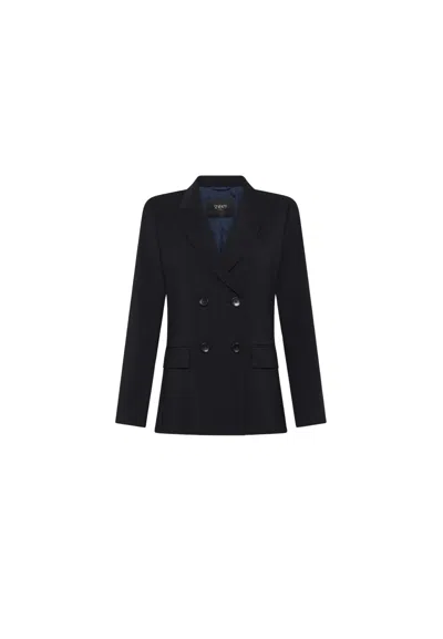 Seventy Double-breasted Peak-lapels Blazer In Blue