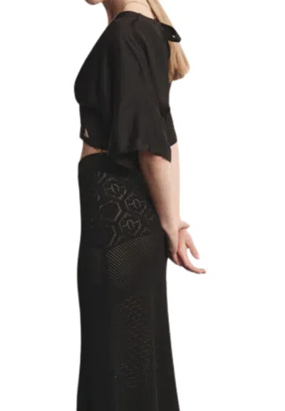 Akep Women's Skirt  Side Slit In Black