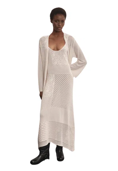 Akep Kimono Woman  Perforated In White